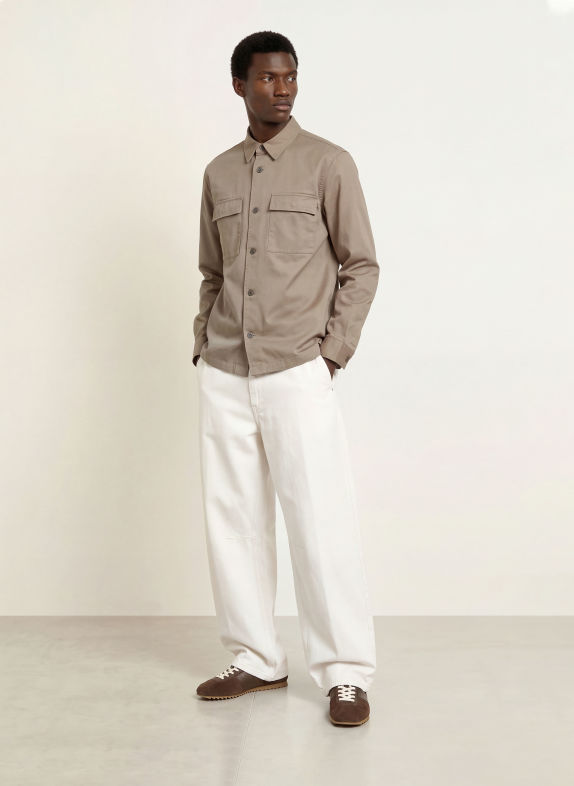 Calvin Klein Overshirt LIGHT BROWN