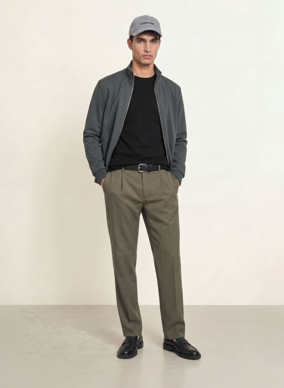 Calvin Klein SUPIMA INTERLOCK Long-sleeve shirt BLACK