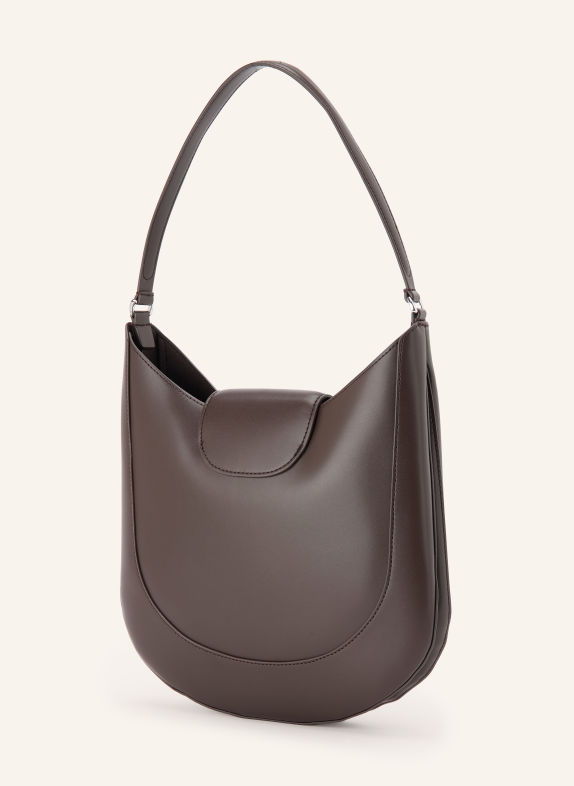 Calvin Klein Schultertasche MEDIUM DUNKELBRAUN / SILBER / GOLD