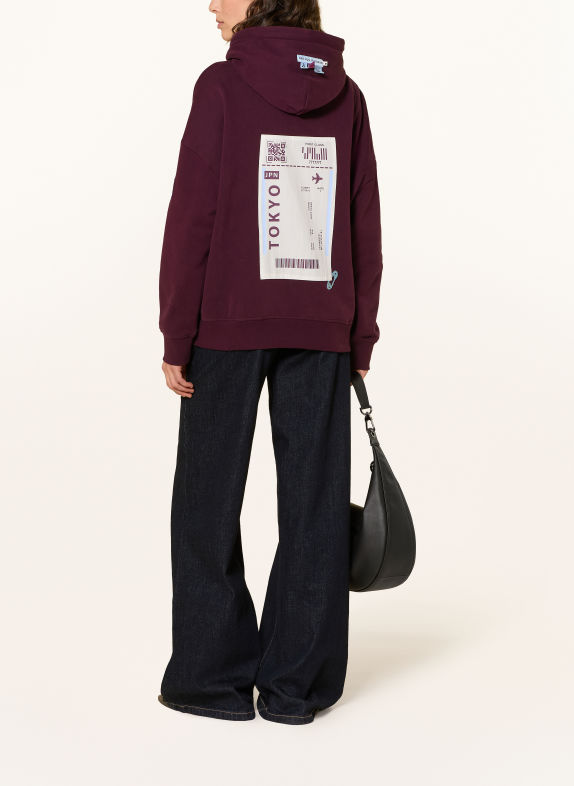 Smith & Soul Oversized hoodie DONKERROOD
