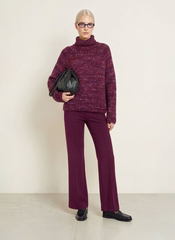 Smith & Soul Rollkragenpullover DUNKELROT / DUNKELORANGE / BLAU