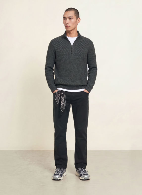 camel active Half-zip sweater DARK GRAY