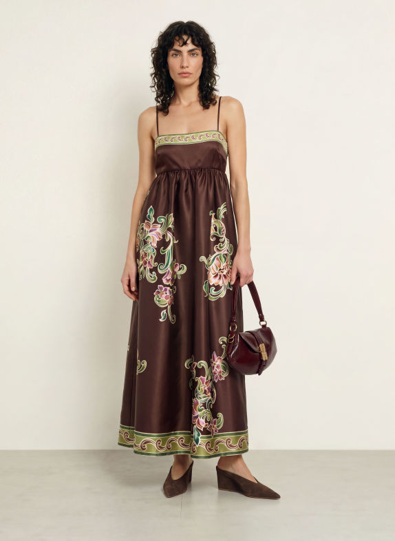 ALÉMAIS Robe JOSIE ROUGE FONCÉ / VERT / BLANC