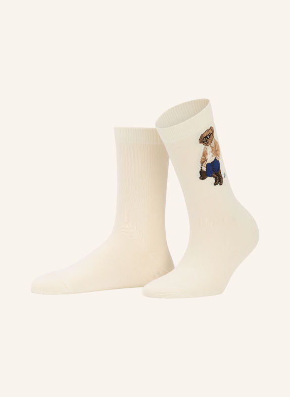 POLO RALPH LAUREN Socks ECRU / BROWN / BLUE