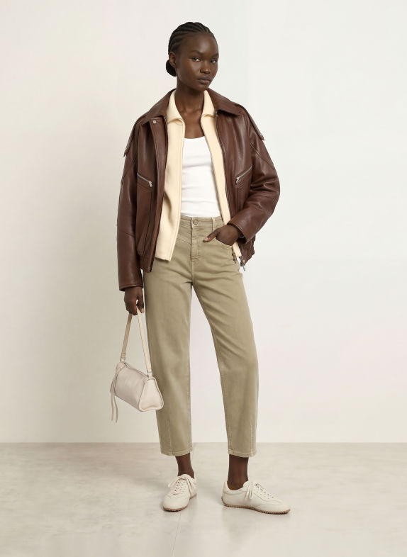 CAMBIO Barrel-jeans ELIN 630 soft khaki