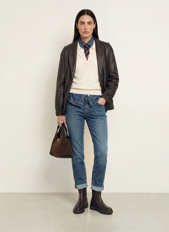 CAMBIO KERRY Mom jeans 5034 dark cross