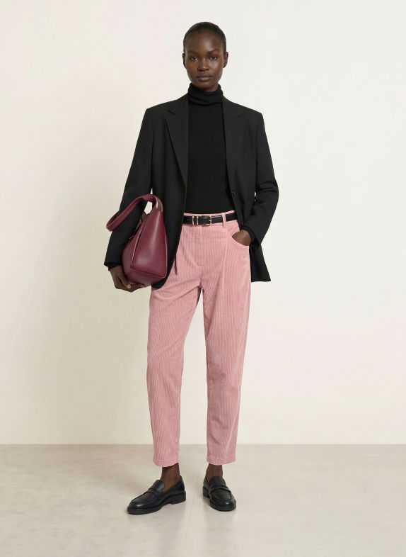 CAMBIO 7/8-Hose ORCHID aus Cord ROSÉ