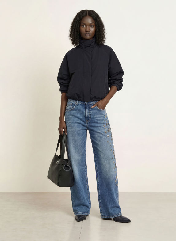 CAMBIO Barrel Jeans med pailletter 5196 modern mid used