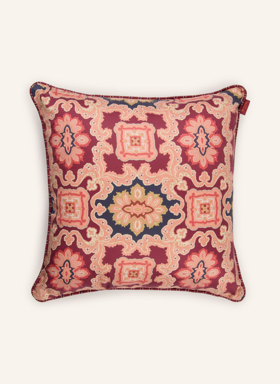 ETRO Home Coussin décoratif en satin ROUGE FONCÉ / ROUGE CLAIR / BLEU FONCÉ