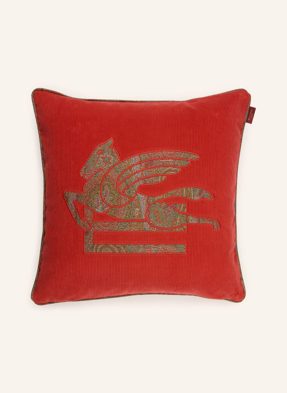 ETRO Home Coussin décoratif ROUGE / MARRON / JAUNE FONCÉ