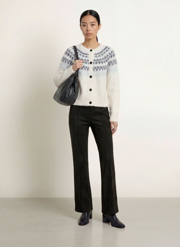 Buena Vista Broek ANTIGUA in leerlook ZWART