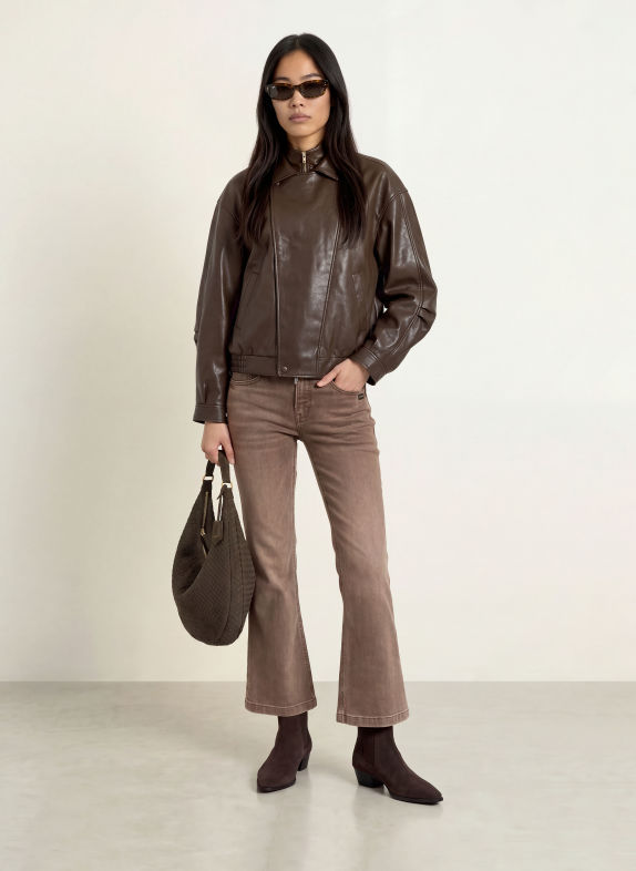 GANG Cropped jeans 94 AMELIE KICK 7291 brown authentic wash
