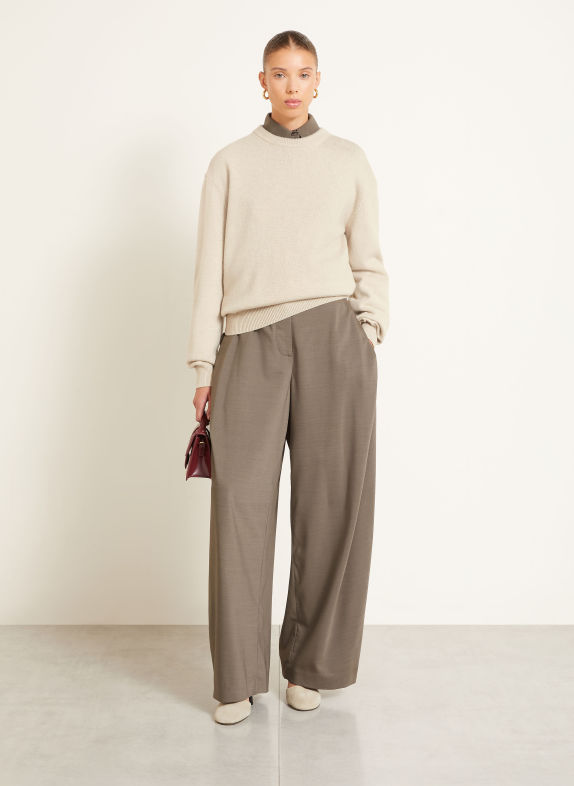 JACQUEMUS Sweter LA MAILLE MOULIN z wełną merynosową BEŻOWY