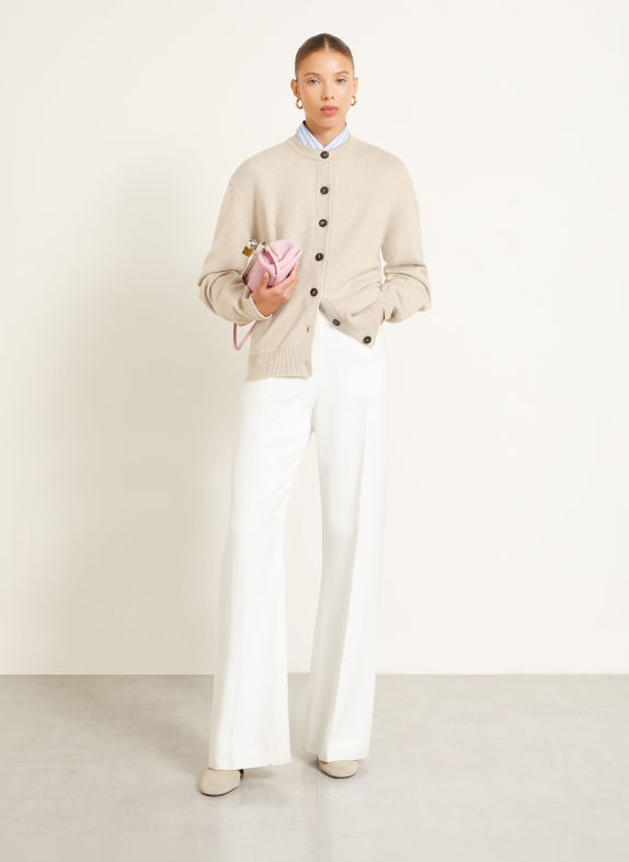 JACQUEMUS Kardigan LE CARDIGAN MOULIN z wełną merynosową BEŻOWY