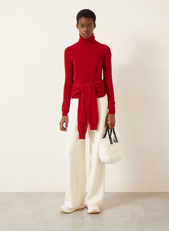 MONCLER Pull à col roulé ROUGE