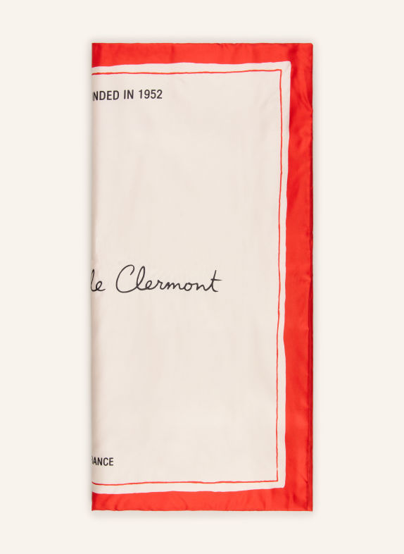 MONCLER Silk scarf ECRU / RED