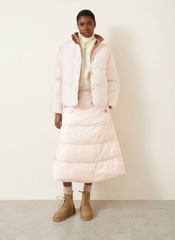 MONCLER Reversible down skirt ROSE