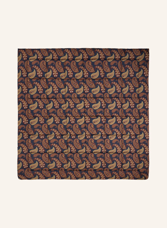 ETRO Home Couvre-lit BLEU FONCÉ / MARRON CLAIR / ROUGE FONCÉ