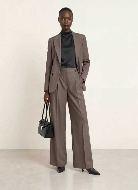 HUGO HURBY wide-leg trousers GRAY