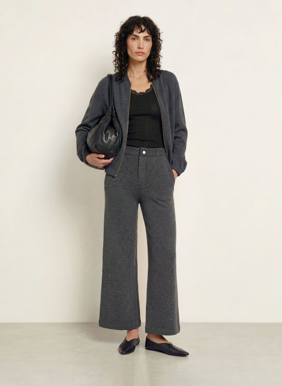 FTC CASHMERE Strickhose GRAU