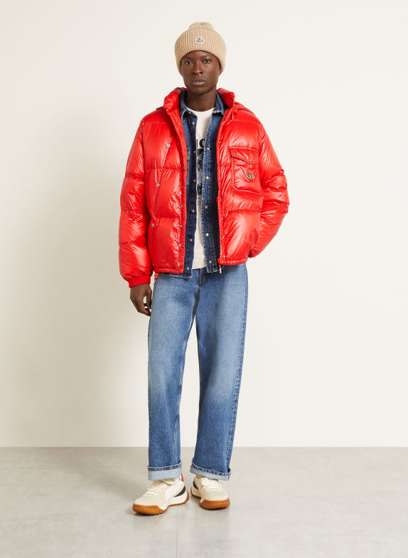 MONCLER KARAKORUM-donsjas met afneembare capuchon ROOD