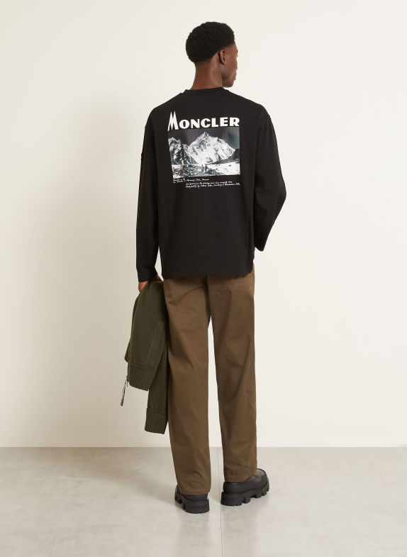 MONCLER Long-sleeve shirt BLACK / GRAY / WHITE