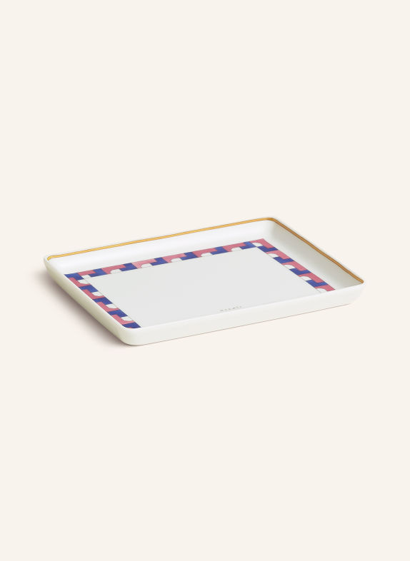 LA TABLE HERMÈS Podnos HERMÈS EN CONTREPOINT č. 3 BÍLÁ / RŮŽOVÁ / MODRÁ