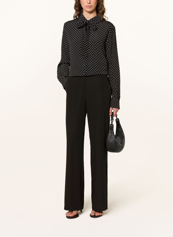 seidensticker Shirt blouse with a detachable bow tie BLACK / CREAM