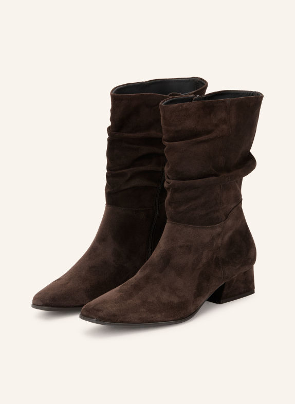 paul green Ankle boots DARK BROWN