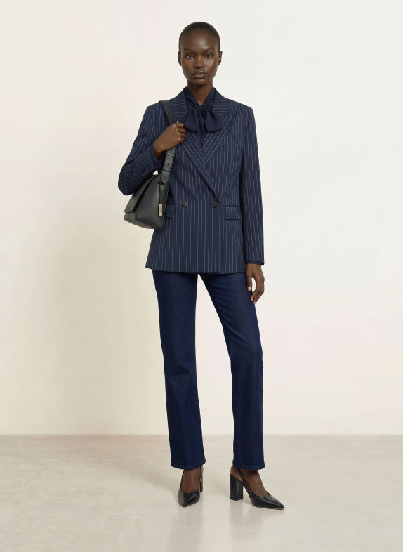 BOSS Blazer JANKA BLEU FONCÉ / BLANC