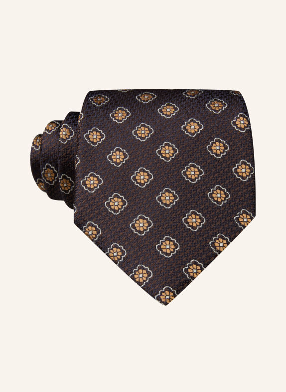 ZEGNA Krawatte DUNKELBLAU / DUNKELORANGE / WEISS