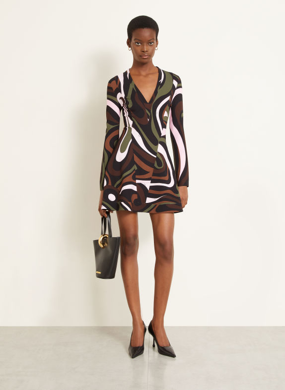 PUCCI Dress KHAKI / PINK / BLACK