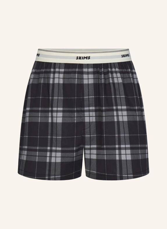 SKIMS Bokserki tkane z bawełnianej popeliny MIRROR CABIN PLAID