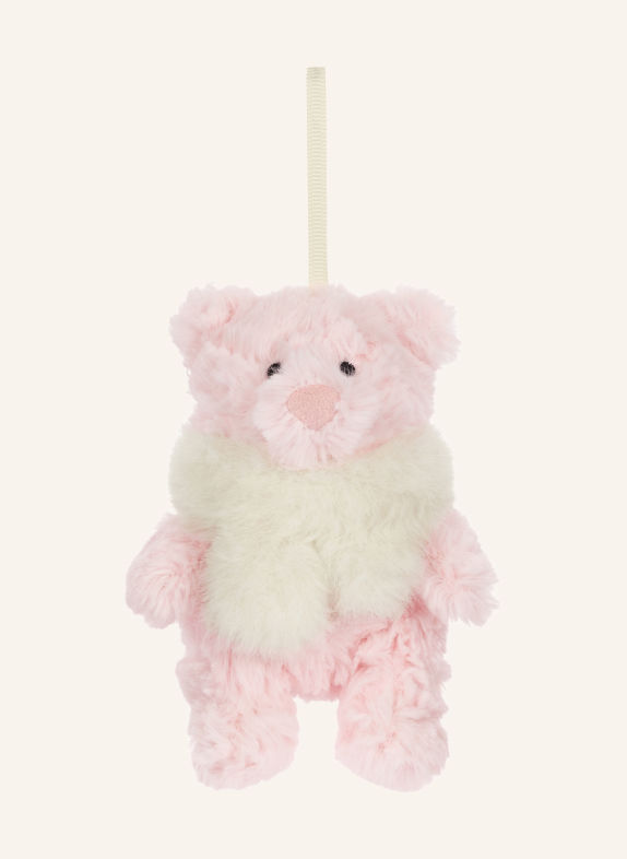 Jellycat Ozdobna zawieszka LEOLA BEAR WINTER WARMER BLADORÓŻOWY / KREMOWY