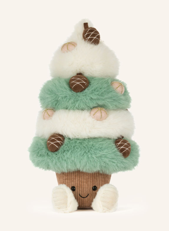 Jellycat Zabawka pluszowa AMUSEABLES PINECONE TREE z błyszczącą przędzą JASNOZIELONY / BRĄZOWY / KREMOWY