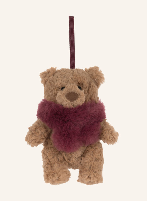 Jellycat Ozdobna zawieszka BARTHOLOMEW BEAR WINTER WARMER BEŻOWY / FUKSJA