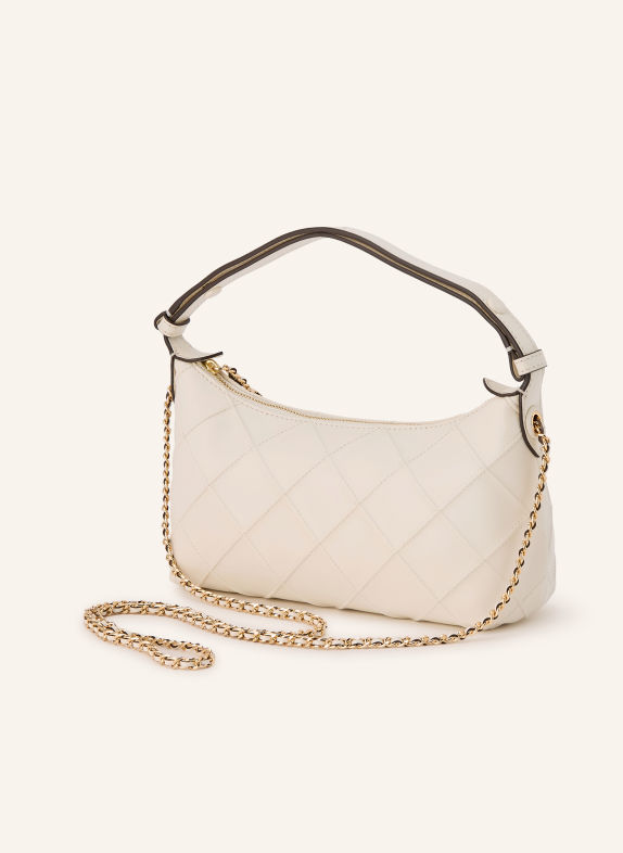 TORY BURCH Umhängetasche FLEMING POCHETTE CREME / GOLD