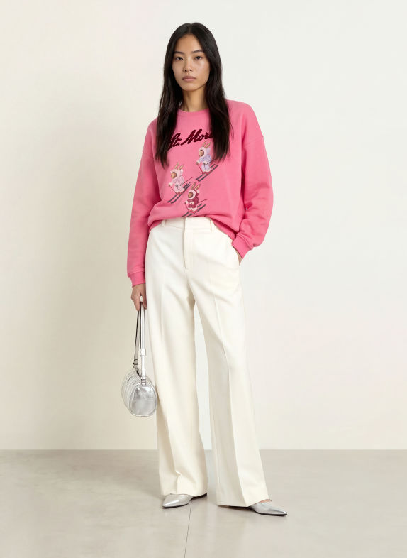 miss goodlife Sweatshirt à paillettes ROSE FUCHSIA / ROUGE FONCÉ / BLEU CLAIR