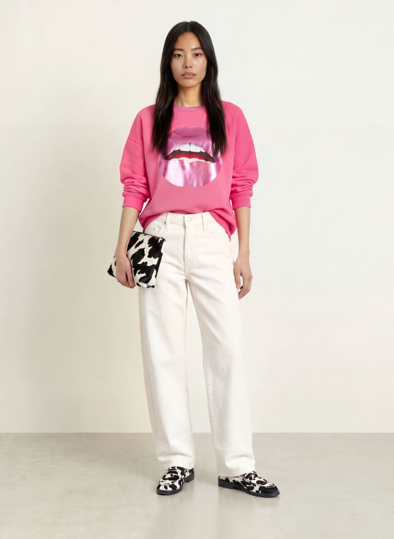 miss goodlife Sweatshirt ROZE / DONKERROOD / WIT