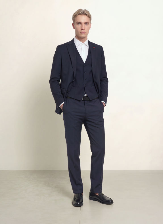 CG - CLUB of GENTS Kamizelka garniturowa CG MORLEY Slim Fit 62 BLAU