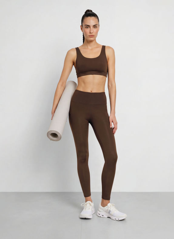 Sweaty Betty Sport-bh ALL DAY MARRON FONCÉ