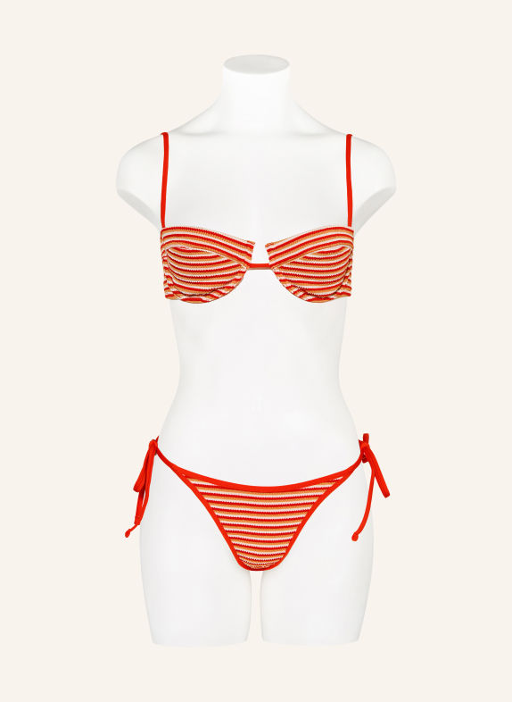 SEAFOLLY Bügel-Bikini-Top HORIZONS ROT / BEIGE / WEISS