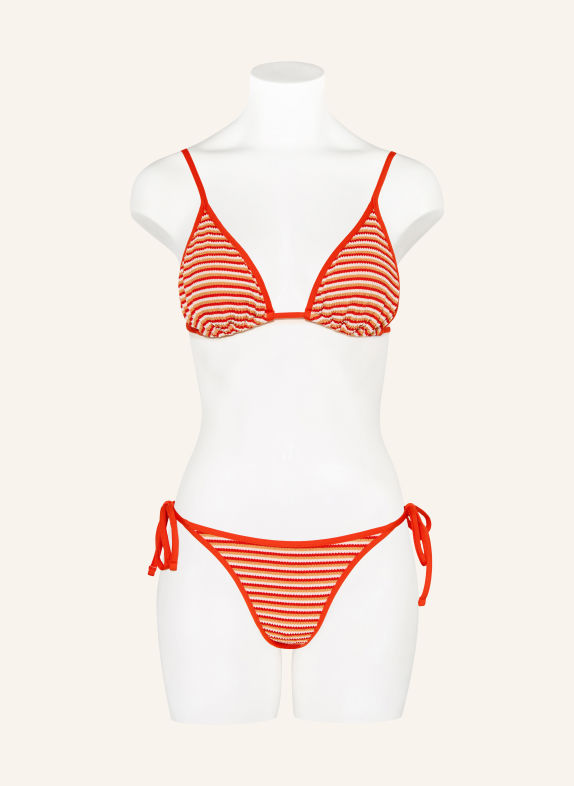 SEAFOLLY Triangel-Bikini-Top HORIZONS ROT / BEIGE / WEISS