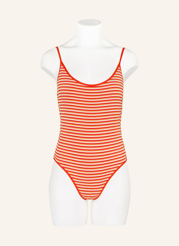 SEAFOLLY Badeanzug HORIZONS ROT / BEIGE / WEISS