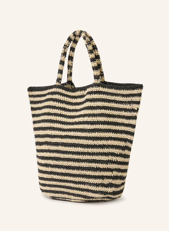 SEAFOLLY Strandtasche CREME / SCHWARZ