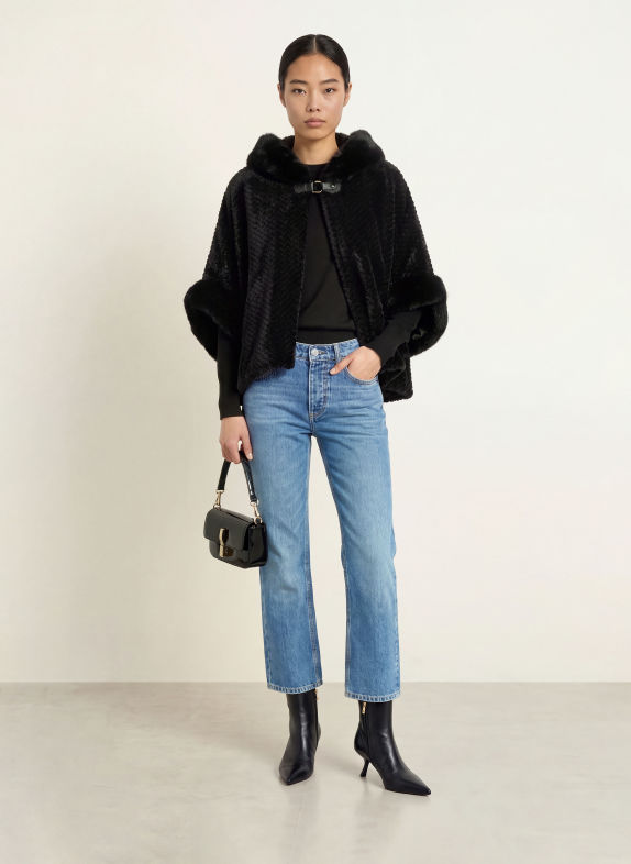 LIU JO Straight Jeans mit Schmucksteinen 79260 Den.Blue fix.dk.wash