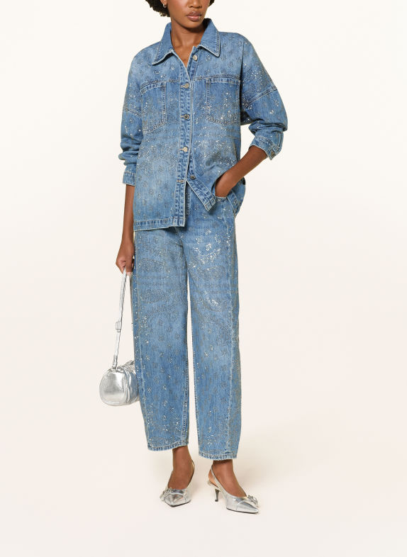 LIU JO Veste en jean GIGI avec strass 79212 Den.Blu dk.bandana