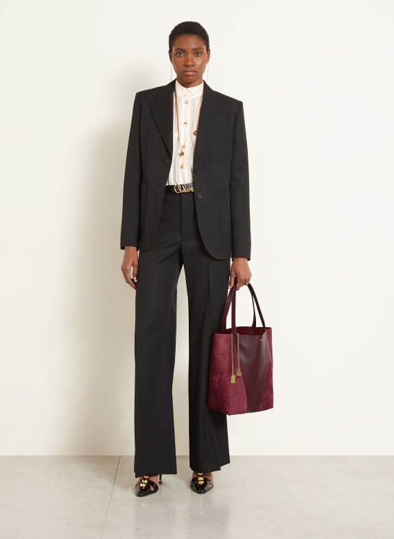 Chloé SPIN Shoppers Tote Bag 606 Burnt Red