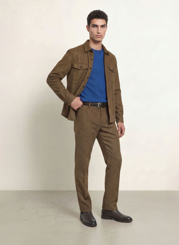 CRUNA Overshirt BROWN / CREAM