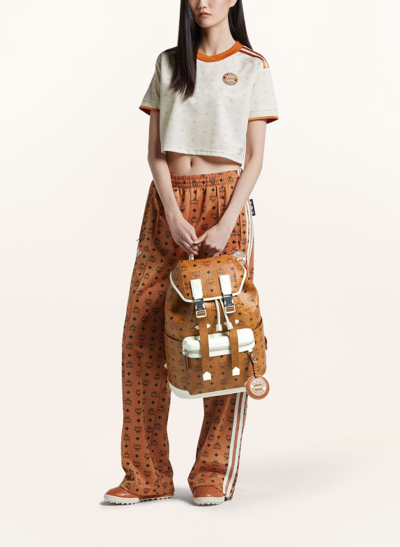 MCM ADIDAS X BAYERN X MCM BRANDENBURG Backpack COGNAC / WHITE